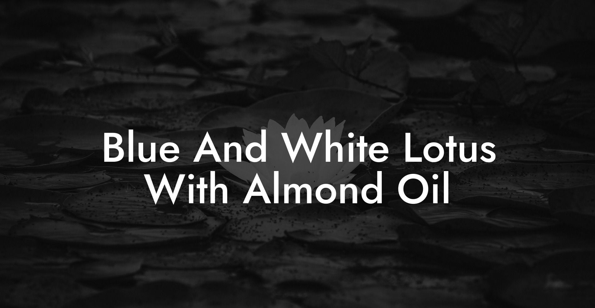 Blue And White Lotus With Almond Oil