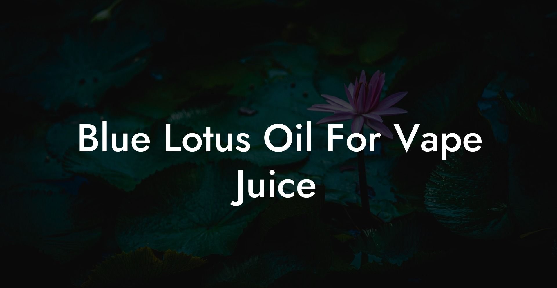 Blue Lotus Oil For Vape Juice
