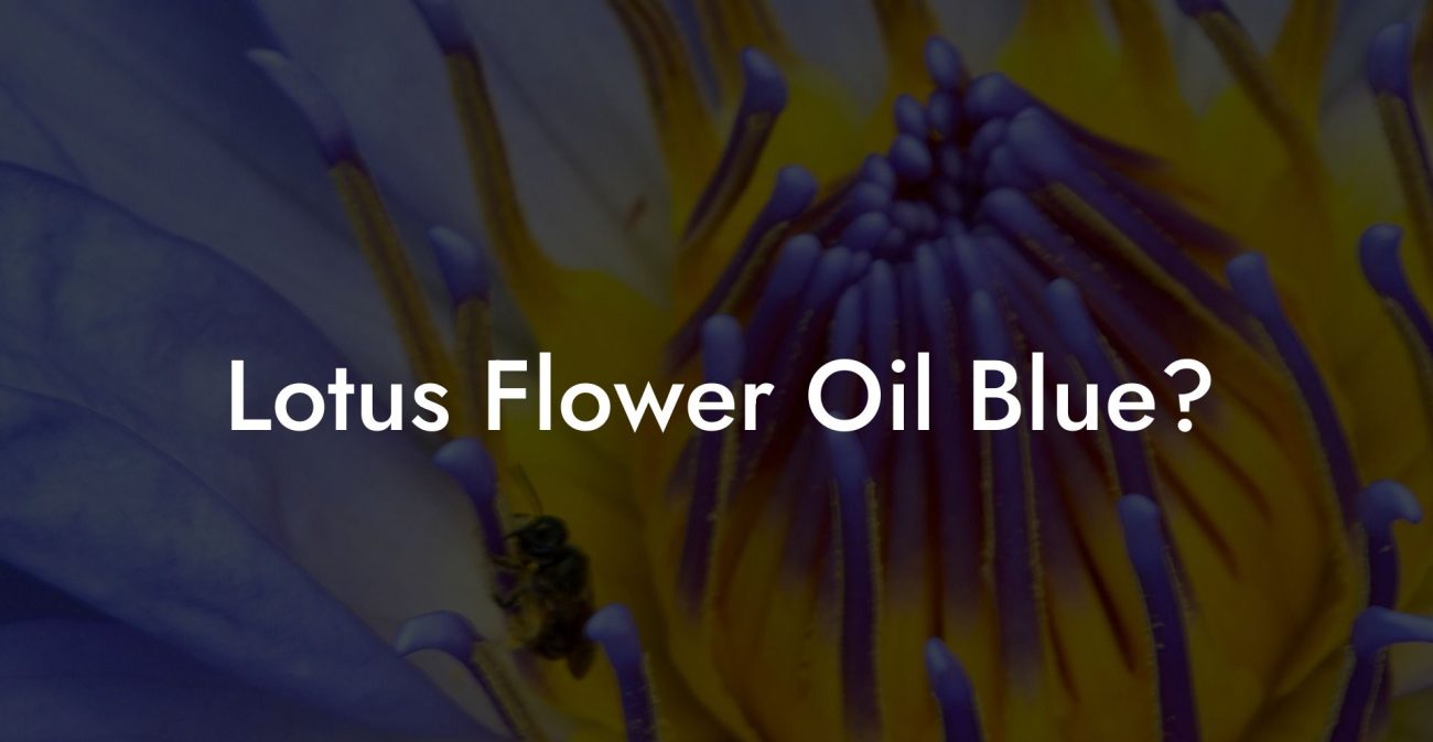 Lotus Flower Oil Blue?