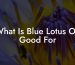 What Is Blue Lotus Oil Good For